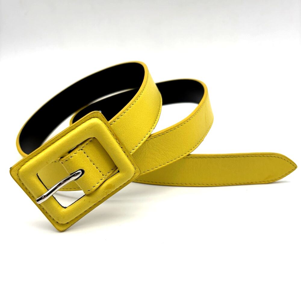 NEW B-Low the Belt 'Ana Vibrant Mini' Yellow Leather Waist Belt S 28-34" Italy